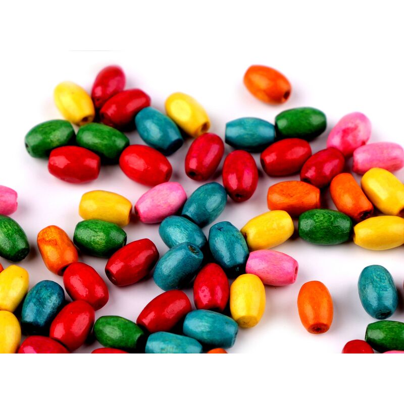 Olive wood beads 5x8mm - colormix - 20g