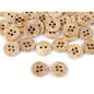 Coconut button with pattern, 12.5mm, 4pcs/set
