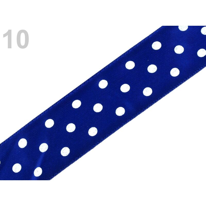 Panglica saten bulinute - 25 mm - 4 Cafe au laite - 3m pe card