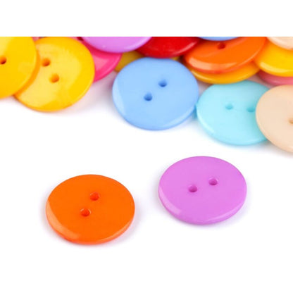 Plastic button, colored, 12mm, 5pcs/set