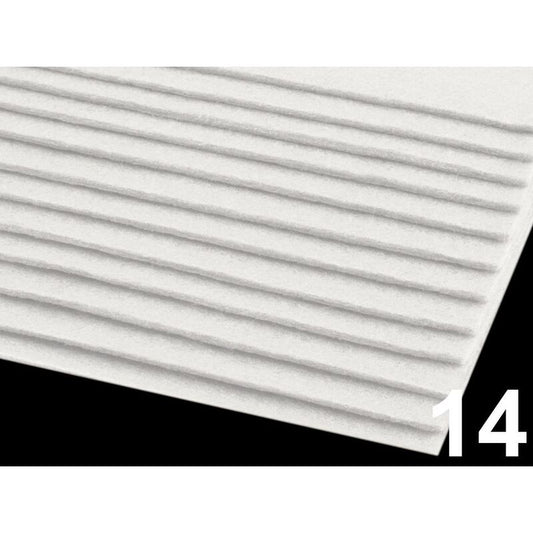 Polyester felt 20x30cm - thickness 2-3 mm - white