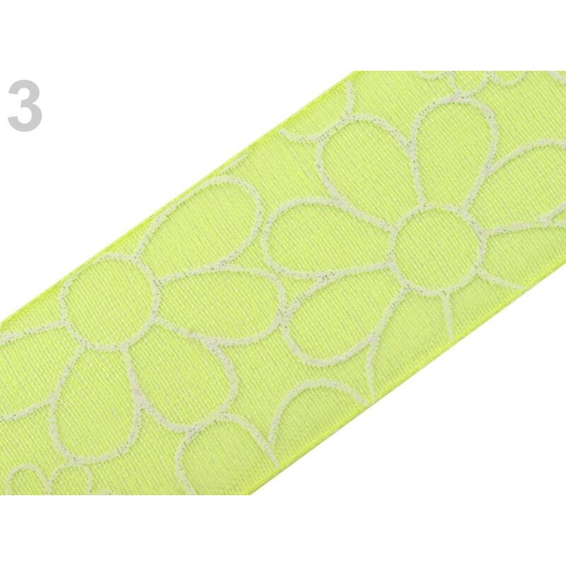 Panglică monofil cu flori, 26mm, 3m