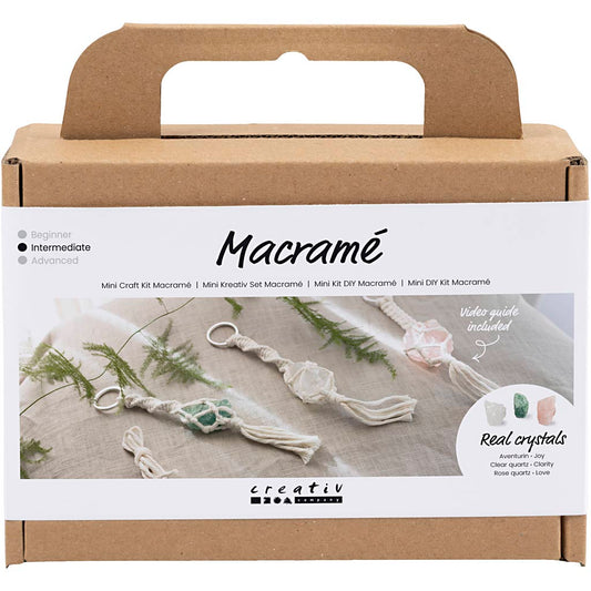 Kit Creativ - Macramé Breloc cu Cristale