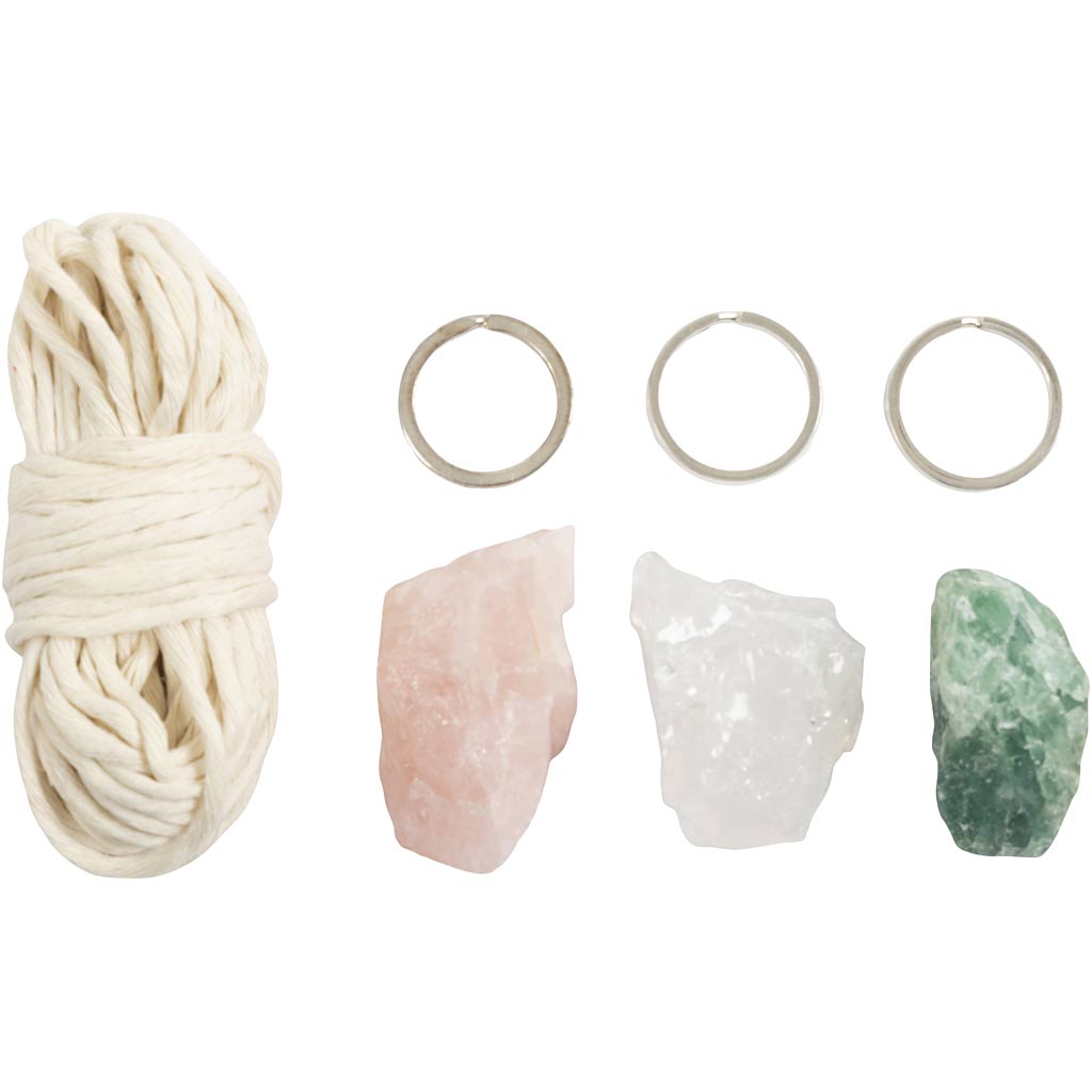 Kit Creativ - Macramé Breloc cu Cristale