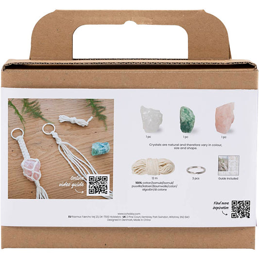 Kit Creativ - Macramé Breloc cu Cristale