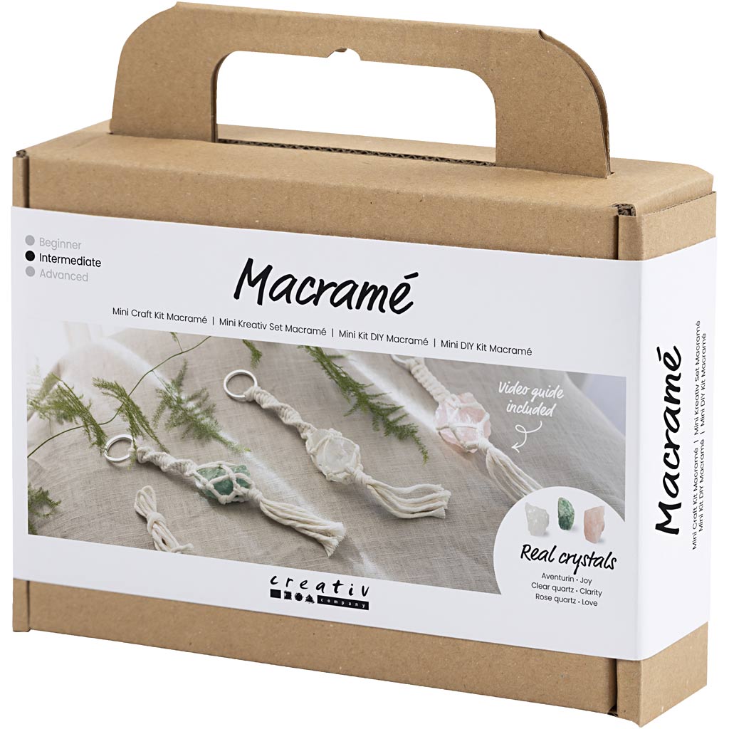 Kit Creativ - Macramé Breloc cu Cristale