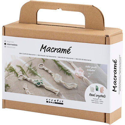 Kit Creativ - Macramé Breloc cu Cristale
