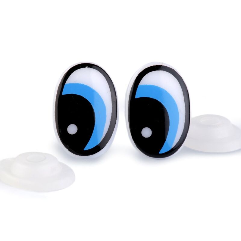 Eyes for dolls with safety device, 14x22 mm 740665 - set of 4 pcs